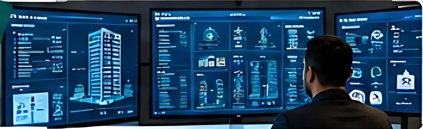Building management control room screens
