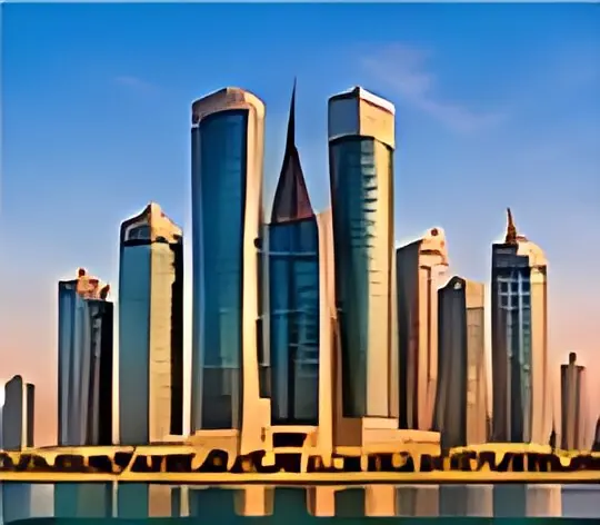 Dammam skyline on the waterfront