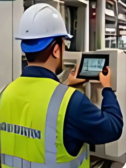 Engineer commissioning an electrical panel