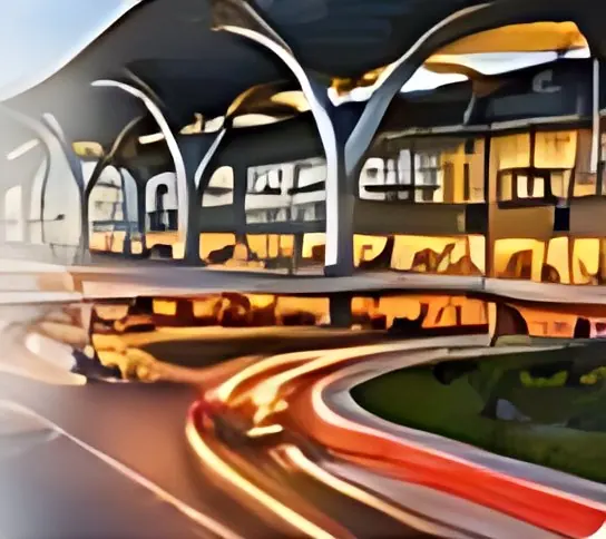 Infrastructure and highway at night