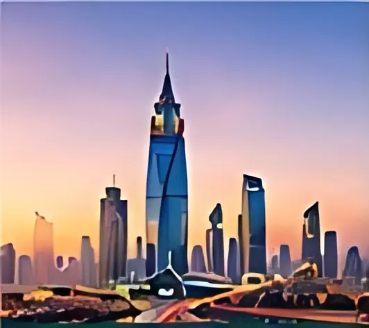 Riyadh skyline at sunset
