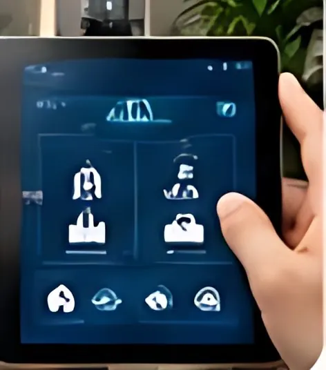 Smart building app on a tablet